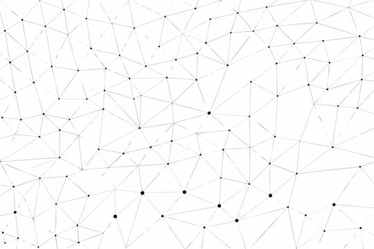 geometric plexus pattern on white background triangles