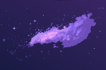 purple nebula in space illustration cosmic scene © Amrito
