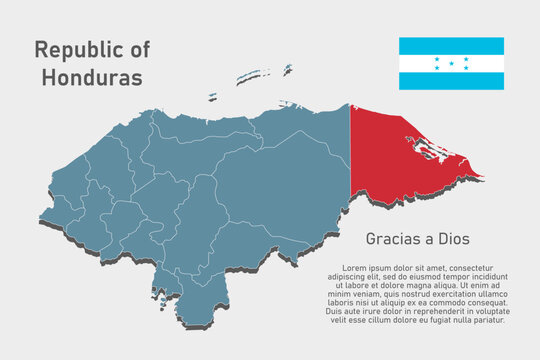 Vector map of Honduras - Gracias a Dios Department