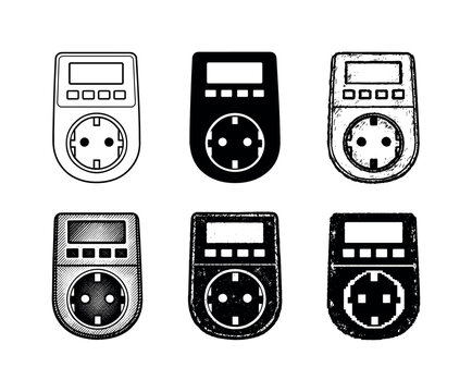 Programmable electrical outlet used to automatically turn devices on or off according to set times