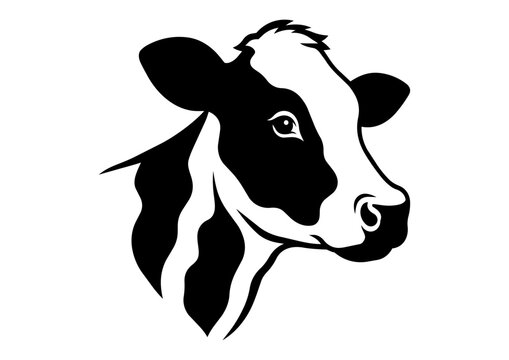 Cow head vector illustration/logo