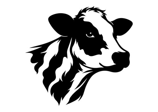 Cow head vector illustration/logo