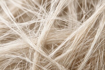 Fototapeta premium Macro close-up of cellulose fiber strands in natural beige tones