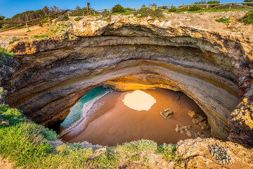 Benagil Cave in Lagoa Algarve Portugal © allard1