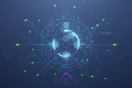 Abstract Digital Globe with Global Network Connections