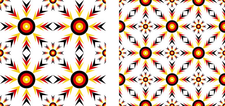 chevron and circle pattern set of germany flag. vector illustration
