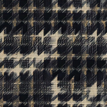 Seamless dark houndstooth pattern with textured textile weave