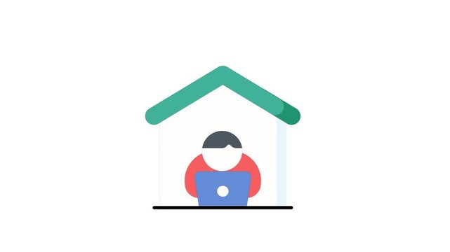 Work From Home Animated Video Icon