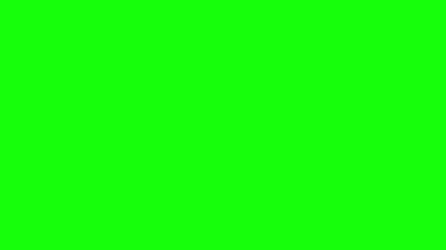 Dynamic particle swirl animation with rotating glowing elements on a green screen background