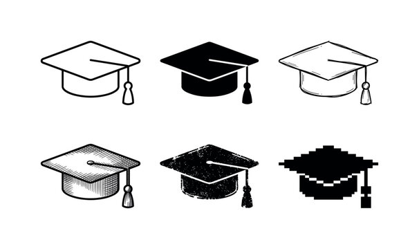 ceremonial graduation cap with square flat top and decorative tassel
