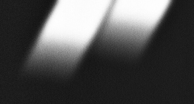 Spotlight Beam Background: Grainy Black and White Texture Overlay for Cinematic Digital Design Projects.