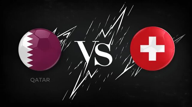 Qatar versus Switzerland comparison graphic.