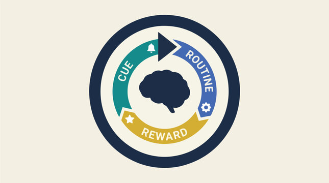 Habit Formation Cycle and Behavioral Change Framework Vector Illustration