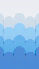 Fototapeta premium Modern blue vertical wallpaper featuring overlapping corporate arches and a clean top copy space for social media.
