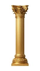 Obraz premium PNG Elegant golden Corinthian column decor