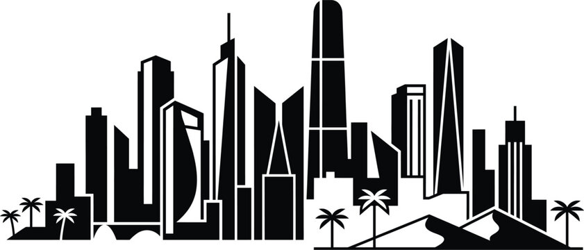 Saudi arabia national day celebration cityscape illustration