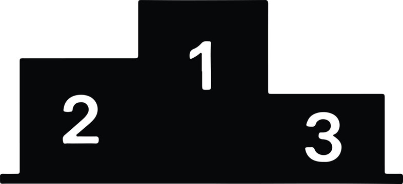Silhouette vector illustration of a sports winners podium competition design