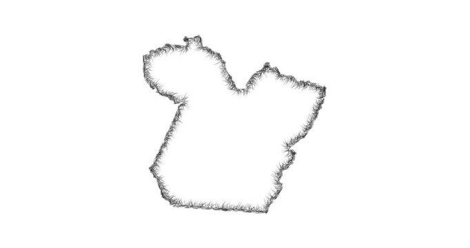 Sketch Para outline map animation - smooth progressive reveal