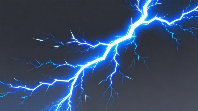 Blue lightning bolt on dark background
