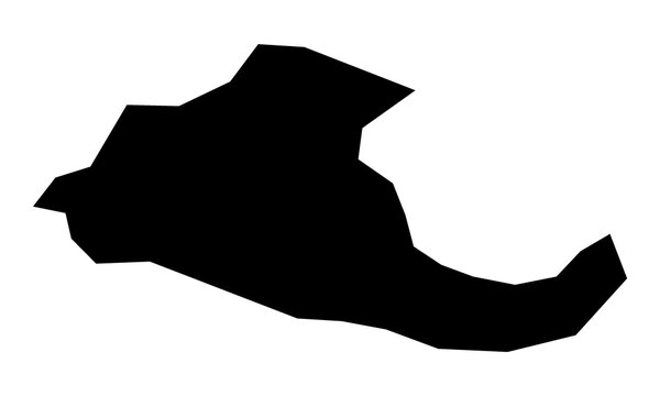 A contour map of Tbilisi. Georgian region silhouette