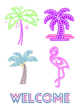 Neon Party Drinks Sign - Letreiro Neon de Drinks para Festa