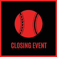 Fototapeta premium Baseball Game Closing Event, Bold Graphic Design, Sports Tournament Celebration