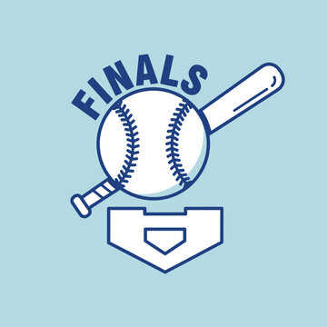 Baseball Finals Championship Game Competition Icon Digital Art Graphic Design