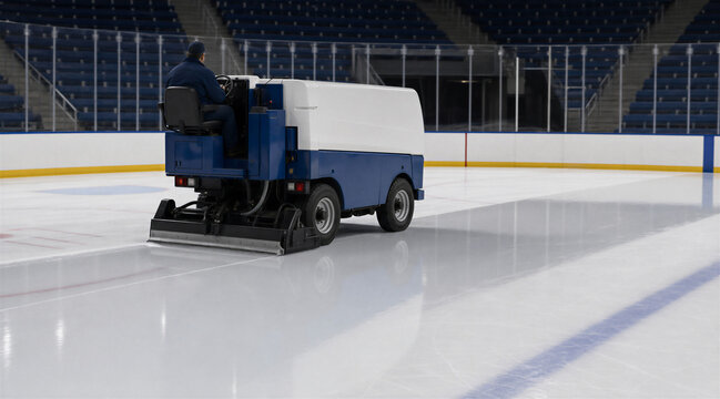 Zamboni Cleaning Ice Rink