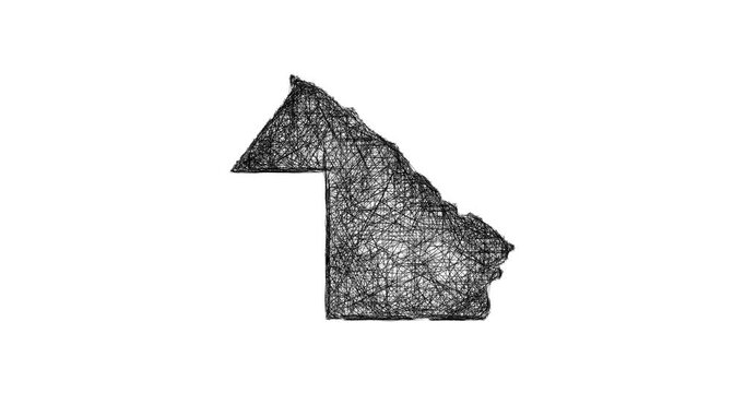 Sketch Chaco outline map animation - smooth progressive reveal