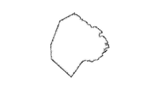 Sketch Ciudad de Buenos Aires outline map animation - smooth progressive reveal