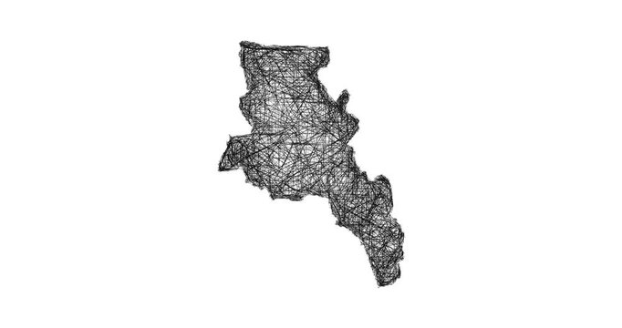 Sketch Catamarca outline map animation - smooth progressive reveal
