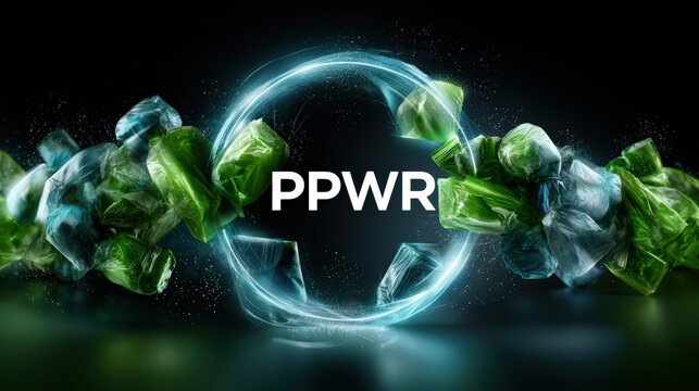Ppwr Initiative Concept with Abstract Green and Blue Elements