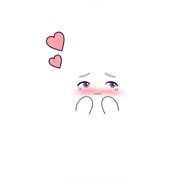 GrayMill Shy Love Cute Character Expression Sticker