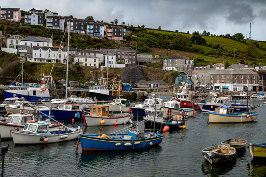 The harbor at Mevagissey on the south coast of Cornwall, England.