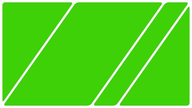 bento or collage animation with green multiscreen slide show shapes animation with green screen