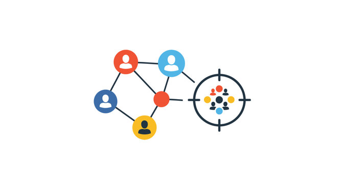 A network of people connected in a target.