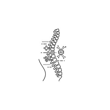 Detailed diagram of human spine anatomy.