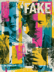 Fototapeta premium Vivid expression of a connected mind through art and color harmony