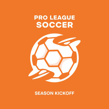 Creative Soccer Logo Design for Pro League Season Kickoff Sporting Events Branding