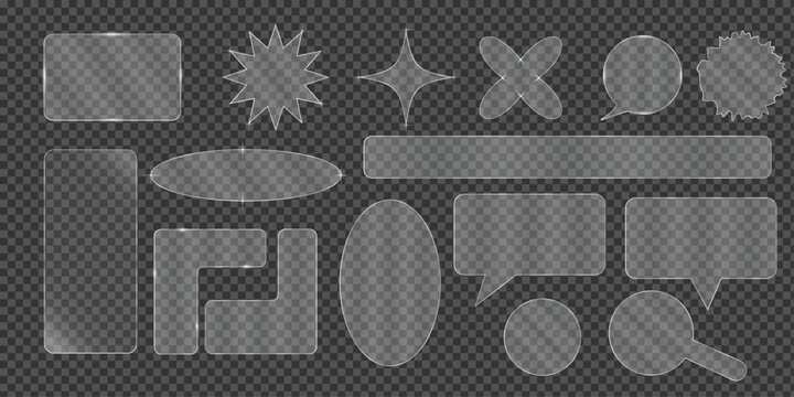 Transparent speech bubbles and shapes for graphic design