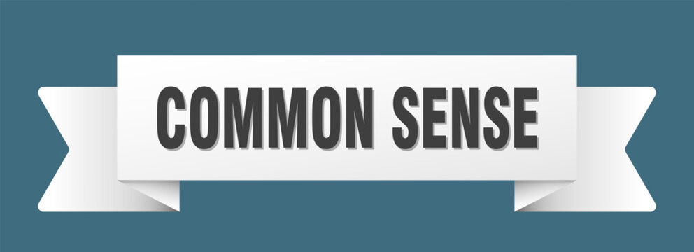 common sense ribbon isolated on transparent background. common sense ribbon