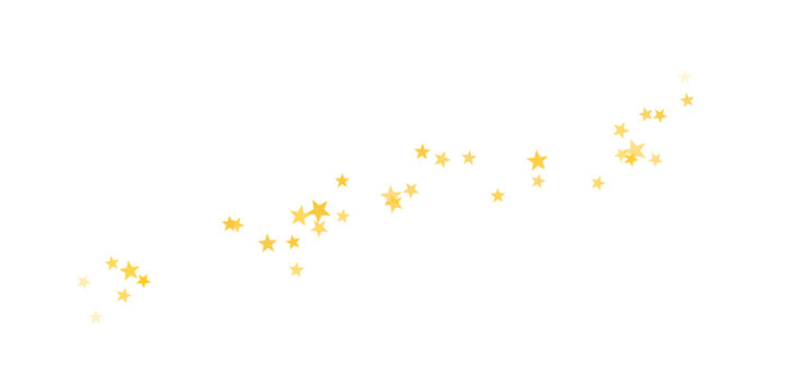 Yellow stars light effect isolated on transparent background. Glowing golden yellow light. Shining star, light spark with trails. Light sparkle bling effect. Star PNG. Glitter light, gold confetti