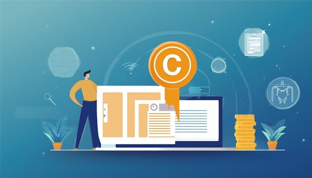 copyright or patent concept intellectual property patented brand identity license product copyright granting of a property right by a sovereign authority to an inventor