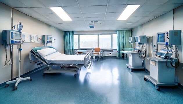dialysis room of a hospital without patients