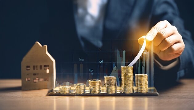 mortgage and loan rates interest rate stocks ranking business and finance concept