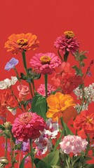 Obraz premium Vibrant floral bouquet arrangement