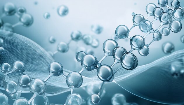 peptide molecules cosmetic structure nanotechnology background skincare ingredients anti aging serum science beauty formulation molecular research transparent spheres dermatology innovation