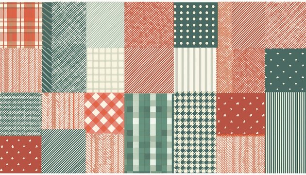retro vintage hand drawn abstract patterned backgrounds french italian style patterns with strips checkered and plaid pattern