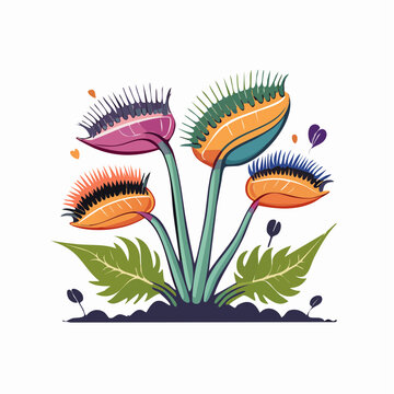 Illustration of Venus Flytrap Plants