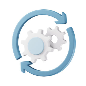 Machine Operation Status 3D Industrial Icon